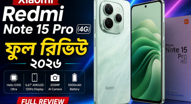 Xiaomi Redmi Note 15 Pro (4G) ফুল রিভিউ ২০২৬